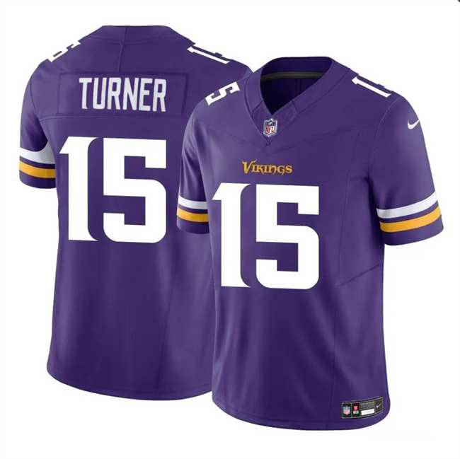 Youth Minnesota Vikings #15 Dallas Turner Purple 2024 Draft F.U.S.E. Vapor Untouchable Limited Stitched Jersey Dzhi